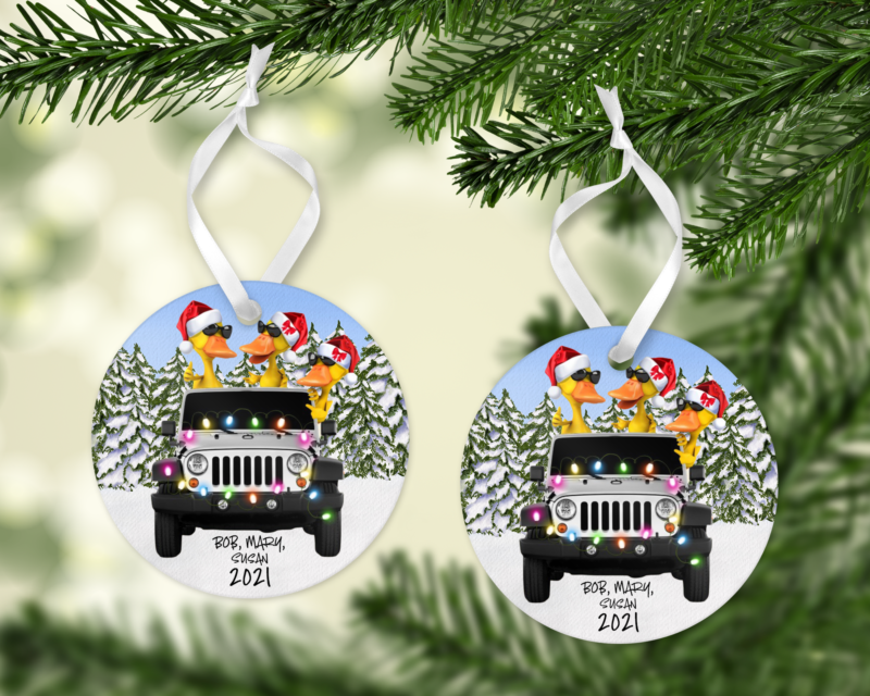 Jeep Custom Name Ornament Personalized Jeep Christmas Ornament Jeep Ornament